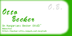 otto becker business card